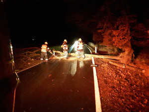 Vichr zasáhl i Olomoucký kraj. Na Šumpersku narazil vlak do padlého stromu