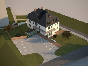 Vizualizace nové podoby městské vily v Dukelské ulici v Jeseníku