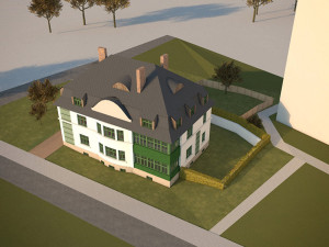 Vizualizace nové podoby městské vily v Dukelské ulici v Jeseníku