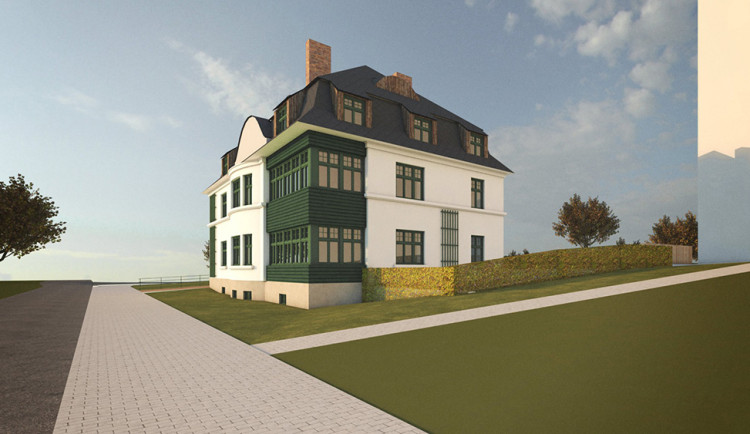 Vizualizace nové podoby městské vily v Dukelské ulici v Jeseníku
