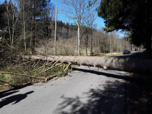 Poničené střechy i pády stromů na trať. Hasiči v Olomouckém kraji řešili kvůli vichru desítky událostí