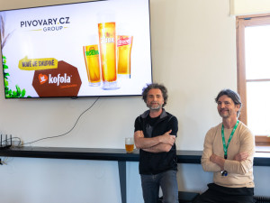 Generální ředitel Kofoly Jannis Samaras a generální ředitel Pivovary CZ  Group René Musila