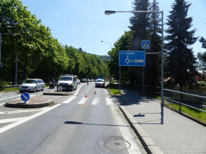 Dopravní nehoda v Bezručově ulici v Jeseníku