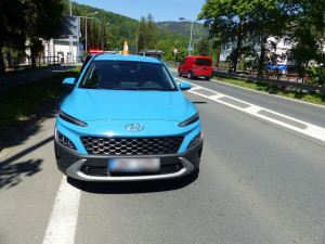 Dopravní nehoda v Bezručově ulici v Jeseníku