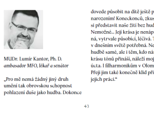 Cenzura v Moravské filharmonii? Z brožury zmizely kritické příspěvky některých ambasadorů