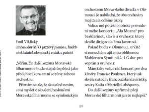 Cenzura v Moravské filharmonii? Z brožury zmizely kritické příspěvky některých ambasadorů