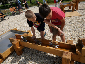U přerovské knihovny vyrostla nová dešťová zahrada, potěší hlavně děti