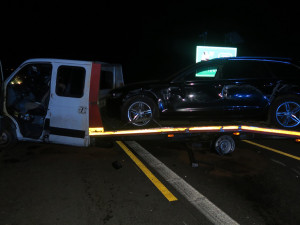 1 - Dopravní nehoda zablokovala dálniční obchvat Olomouce