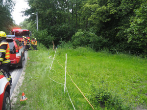 Starší muž usnul v autě a došlo k nehodě