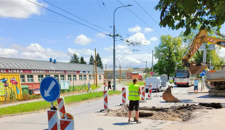 Omezení směrem na Brtnici. Začaly opravy Brtnické a Musilovy ulice, první etapa vyjde na 28 milionů korun