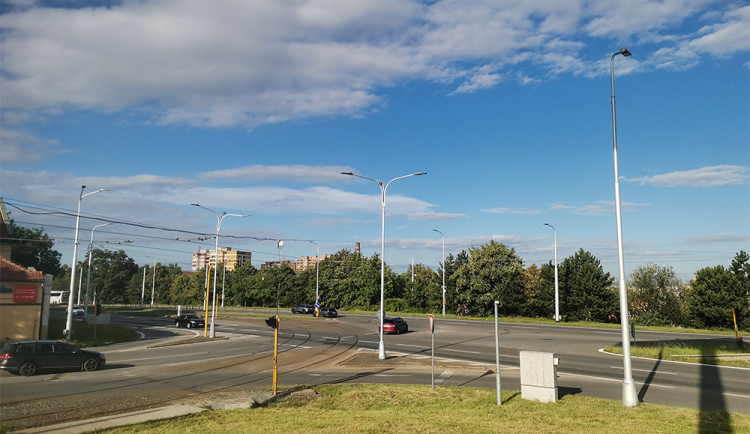 Křižovatka ulic Brněnská a Hraniční v Olomouci