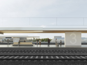 3 - Vizualizace nového nádraží v Hranicích