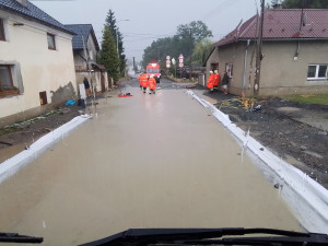 Bouřky a silné deště zaměstnávají hasiče na Olomoucku a Litovelsku. Čerpají vodu a odstraňují stromy