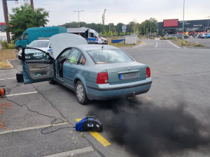 Policisté v Přerově kontrolovali emise a technický stav vozidel. Ani jedno z aut neprošlo