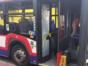 V autobuse odmítal nasadit psovi náhubek, po vyloučení z přepravy prokopl skleněné dveře