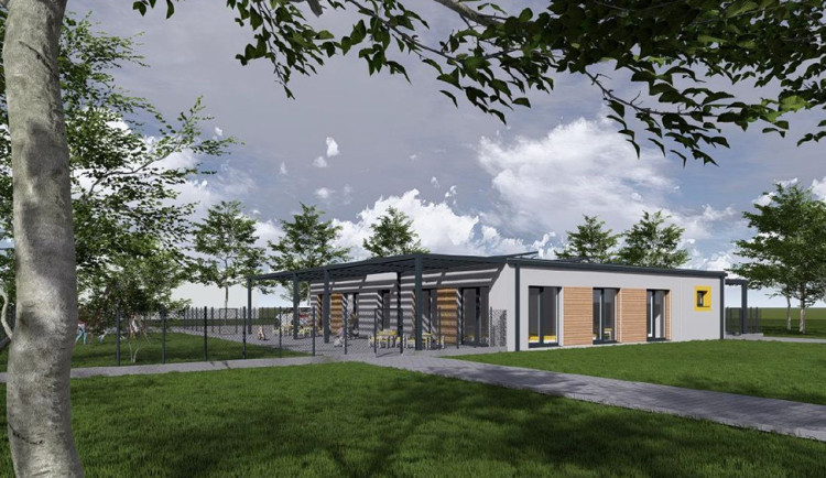 Vizualizace nové budovy pro dětské skupiny ve Šternberku