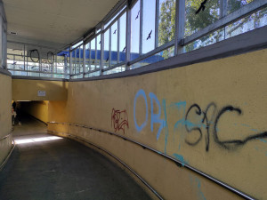 Zašlý podchod u pošty na Foerstově ulici v Olomouci čeká streetartová proměna