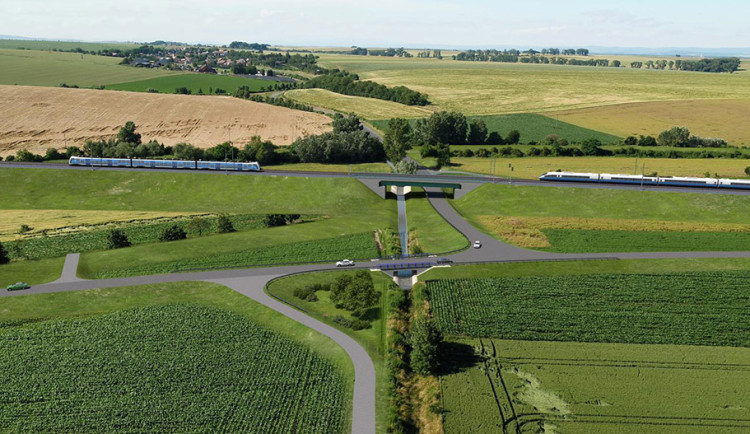 Vizualizace nové podoby úseku trati Přerov - Brno