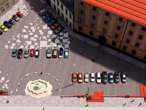 Vizualizace z rozpracované studie proměny náměstí Republiky v Olomouci, která nabízí varianty trvalé či sezonní úpravy