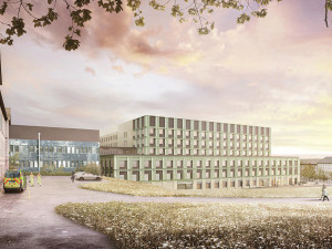 Vizualizace nového superpavilonu B ve Fakultní nemocnici Olomouc