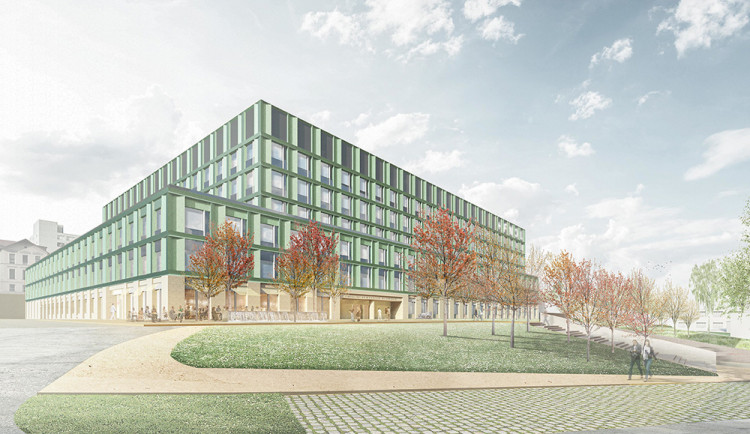 Vizualizace pavilonu B Fakultní nemocnice Olomouc