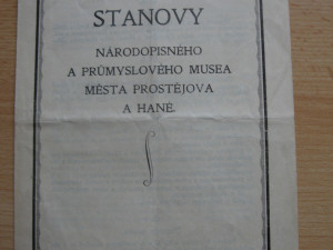 Před sto lety byl založen Muzejní spolek při prostějovském muzeu. Ročenky jsou dodnes skutečným unikátem