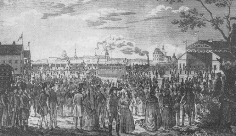 litografie první vlak