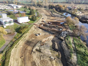 Probíhající stavba IV. A etapy protipovodňových opatření v Olomouci