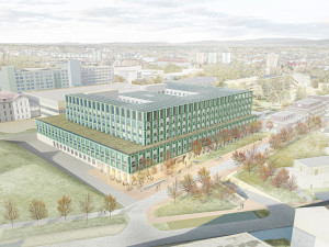 Vizualizace nového centrálního pavilonu FN Olomouc