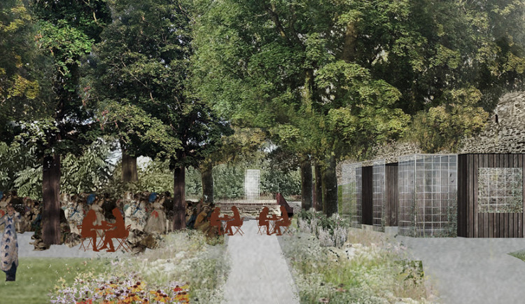 Vizualizace úprav přední části areálu letního kina v Olomouci