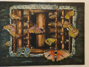 FOTO: Galerie na obecním úřadě. Výtvarník Tomáš Vincenec rozsvítil Ptení výstavou svých obrazů