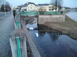 Hasiče zalarmoval únik neznámé látky do přítoku Bečvy v Přerově