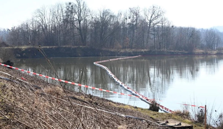 Odborníci dnes na Přerovsku začnou s instalací zábrany proti kontaminaci jezera. Ryby jsou zatím v pořádku