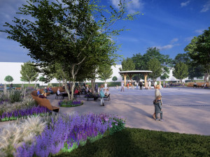 Hudební altán a kavárna se zelenou střechou. Zanedbaný park v Přerově čeká revitalizace