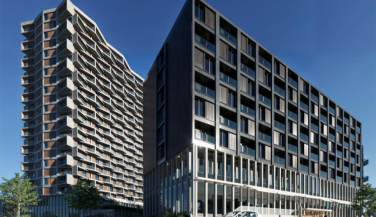 Vizualizace části projektu Smetanka Park v Olomouci