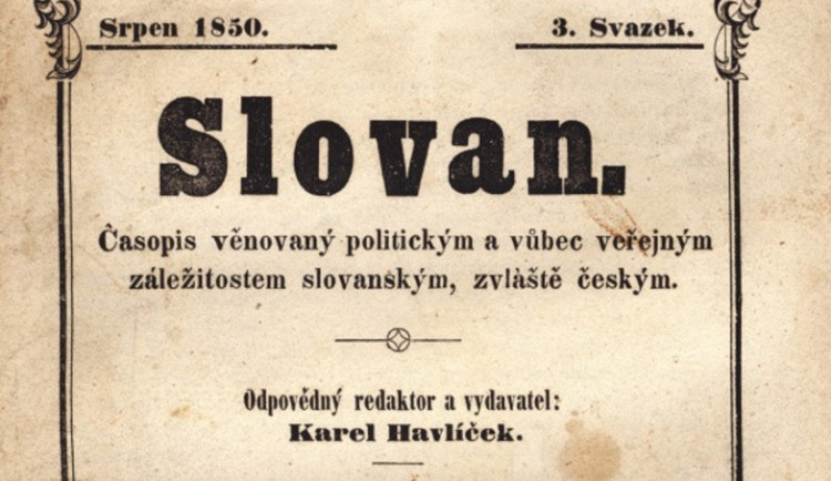 Borovský žurnalista. Uběhlo 175 let od vydání prvního Slovanu, vycházel přes rok