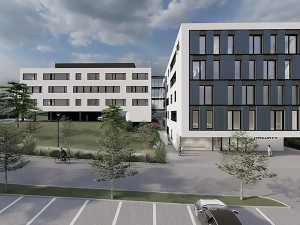 Vizualizace nového onkologického pavilonu ve FN Olomouc