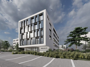 Vizualizace nového onkologického pavilonu ve FN Olomouc