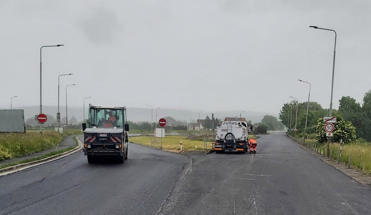 Oprava silnice I/35 u Mohelnice