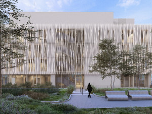 Vizualizace nové podoby pavilonu WA - ředitelství FN Olomouc