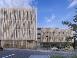 Vizualizace nové podoby pavilonu WA - ředitelství FN Olomouc