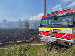 Třetí stupeň poplachu na Uničovsku. U lesního požáru pomůže vrtulník i dron