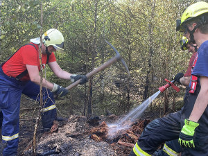 VIDEO: Obrovský lesní požár na Uničovsku. S plameny bojovalo 24 jednotek hasičů i vrtulník