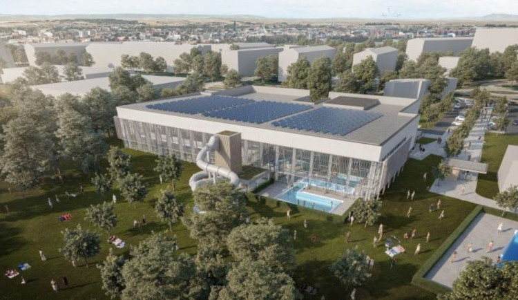 Vizualizace nového bazénu v Prostějově, část veřejnosti by upřednostnila jinou variantu