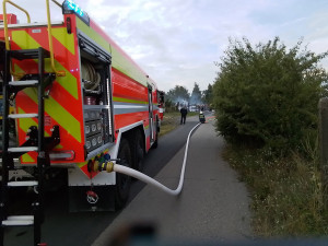 Černý dým byl vidět na kilometry, na Přerovsku hořela skládka plastů