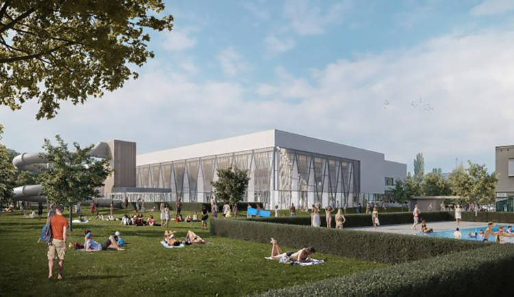 Vizualizace nového bazénu v Prostějově, část veřejnosti by upřednostnila jinou variantu