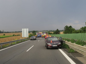 Nehody zablokovaly dálnici D46 u Olomouce. Pět aut bouralo kvůli nedodržení odstupů