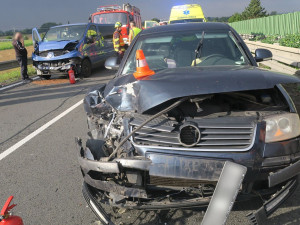 Nehody zablokovaly dálnici D46 u Olomouce. Pět aut bouralo kvůli nedodržení odstupů