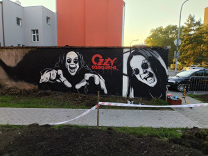Prostějov pobláznil monumentální portrét krále temnoty a rockového velikána Ozzyho Osbourna