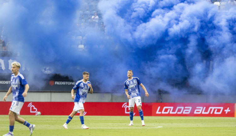 Fotbalisté Sigmy při utkání na Andrově stadionu - ilustrační foto